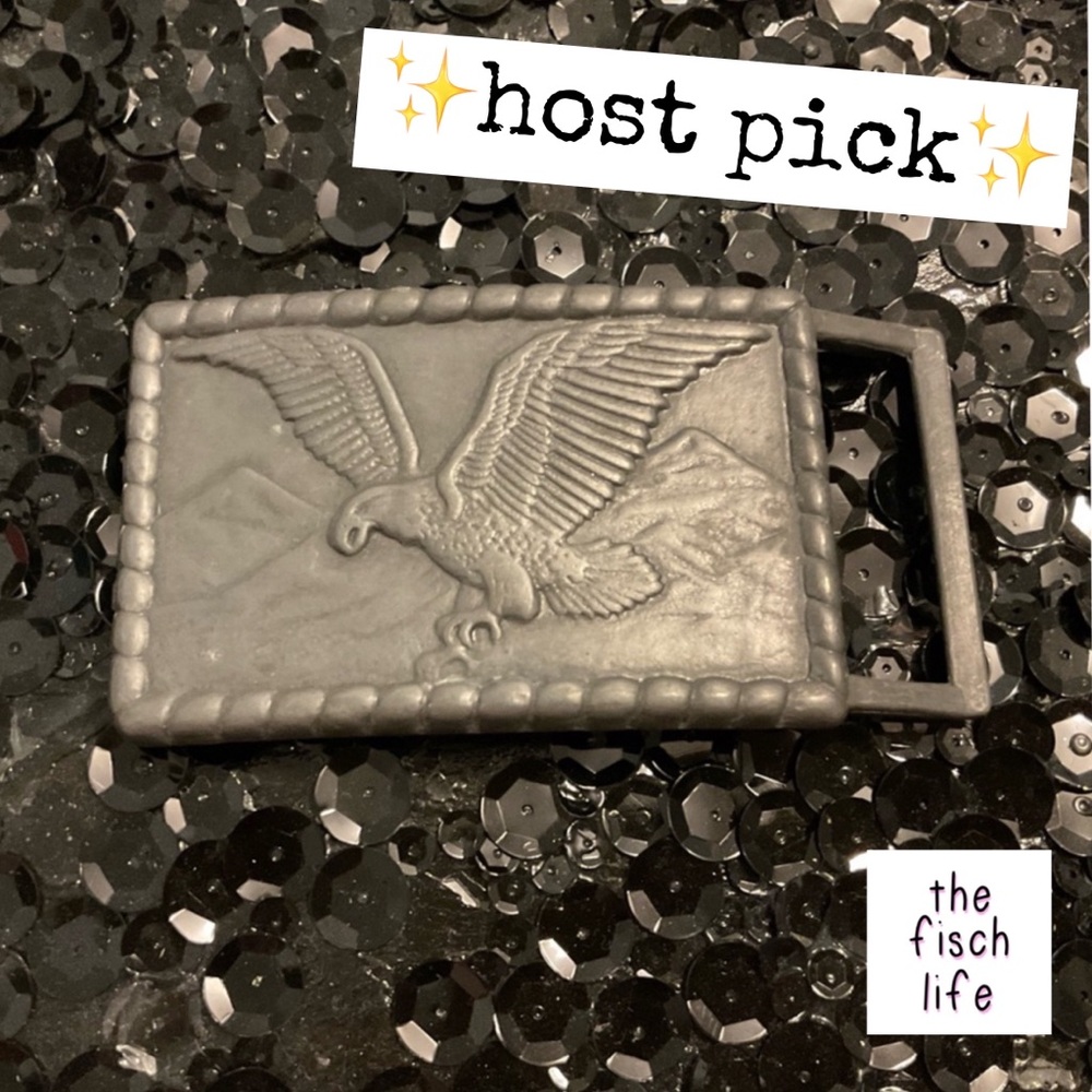 ✨HP✨ Eagle Belt Buckle Grey Gray 3”x2” Rectangle Patriotic